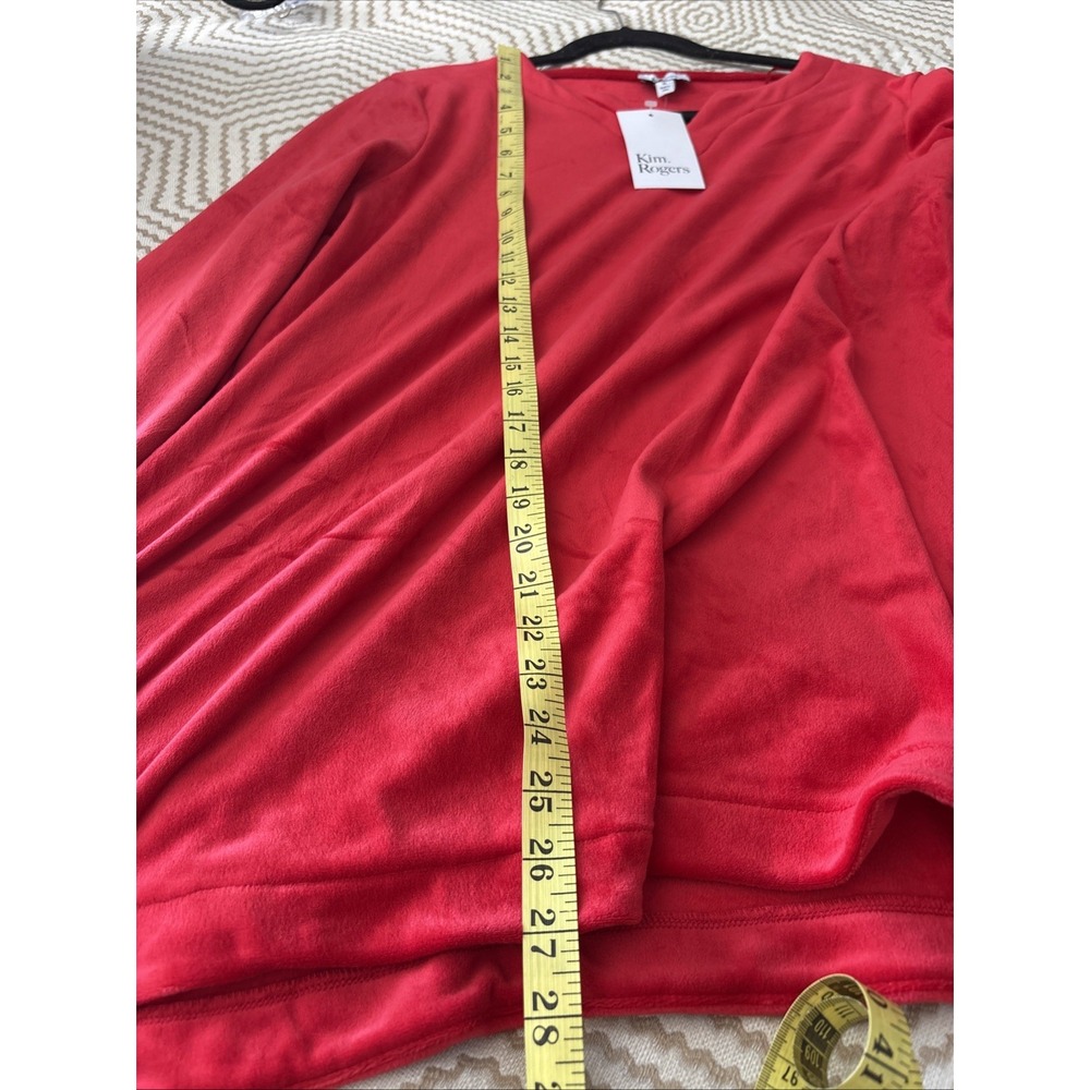 Kim Rogers Missy Red Top, Soft, Size Xl, Nwt - Picture 4 of 5